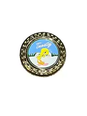 Warner Bros Looney Tunes Tweety Bird Magnetic Hat Clip Golf Ball Marker - Gold