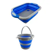 Adventure Kings Camping Outdoor Collapsible Sink + 10L Bucket Portable Folding