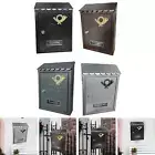 Wall Mount Mailbox Iron Porch Letter Magazines Post Locking Mailbox Mail Box