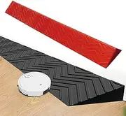 ZTZBFGM Indoor Curb Ramps, Threshold Door Step Ramp Portable Threshold Ramp 1 to 6.5 cm High Household Non-Slip Steps Ramps Doorway Lightweight Plastic Curb Ramps,Red,100x13x6cm