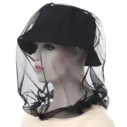4pcs Midge Bug Camping Protector Hat Face Mesh Mosquito Head Insect Net