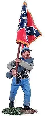31012 - Confederate Infantry Standard Bearer Advancing - ACW - Britains