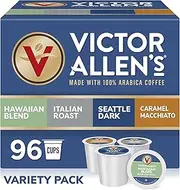 Flavored & Unflavored Coffee Variety Pack for K-Cup® Keurig 2.0® Brewers, 96 Count Victor Allen’s Coffee® Single Serve Coffee Pods