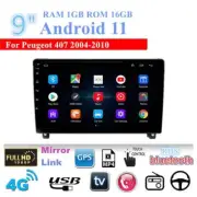 9'' Android 11 1GB＋16GB Car Stereo Radio GPS Nav WIFI For Peugeot 407 2004-2010