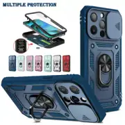 For iPhone 16 Pro Max 15 14 13 12 11 8 XS Case Shockproof Rugged Ring Full Cover