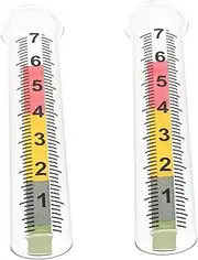 GALPADA Rain Gauge Test Tube 2pcs Outdoor Replacement Rain Gauge Glass Tube Precise Measurement Cold Resistant for Yard