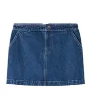 A.P.C. Logo-Patch Denim Skirt S,IT40,XS,IT38,L,M stone-washed indigo