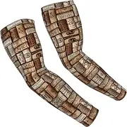 [FSCEV] Wine Cork Sun Protection Arm Sleeves Outdoor Essentials Cooling Compression Golf Hiking Cycling