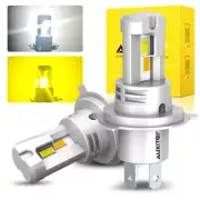 30000LM H4 9003 LED Headlights Hi Lo Dual Beam Bulbs Conversion Kit White Yellow (for: Smart)