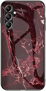 Compatible with Samsung Galaxy A13 4G Case,3 in 1 (PC Glass Back Panel+TPU Silicone) Anti-Drop Phone Case Cover Red