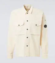 [C.P. Company] C.P. Company Lens cotton-blend overshirt UK 16 beige