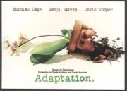 2002 Promo MOVIE POSTER Postcard: ADAPTATION ((Nicolas Cage, Meryl Streep).