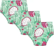 Caihoyu Little Girls Potty Training Toilet Pants Leakproof Overnight Potty Training Underwear Pants Potty Training Underwear Briefs for Kids 4T Dragon Fruit Pattern