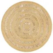 NNEVL Handmade Rug Braided Jute 150 cm
