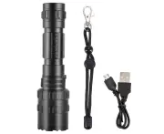 USB Charging High Bright Flashlight Aluminum Alloy Torch for Camping Emergency Outdoor
