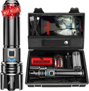 LED Torch Rechargeable 20000 Lumen XHP70.2 Tactical Flashlight Camping Gift