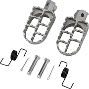 ABCERRSI 8mm Foot Pegs Aluminium Foot Rest Compatible with PW50 PW80 TW200 XR50R CRF50 CRF70 CRF80 CRF100F 50cc 70cc 90cc 110cc 125cc TaoTao Dirt Pit Bike Motorcycle Silver