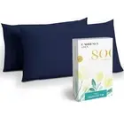 100% Egyptian Cotton Standard/Queen Size Pillow Cases Set of 2-800 Thread