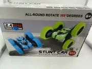 Stunt Car Double Side Roll Race Stunt Car Green Remote Control New