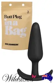 NEW Doc Johnson 3 inch Butt Plug In A Bag, Sex Toy, Wild Secrets