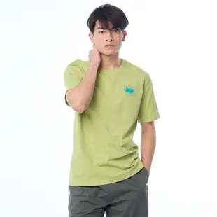 JEEP 男裝 率性吉普車膠印短袖T恤-綠色
