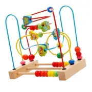 Classic Wooden Math Toy Bead Maze Montessori Educational Toy for Kids
