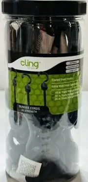 Cling Straps Coated Steel Hooks Bungee Cords 3x Strength 10 Pieces