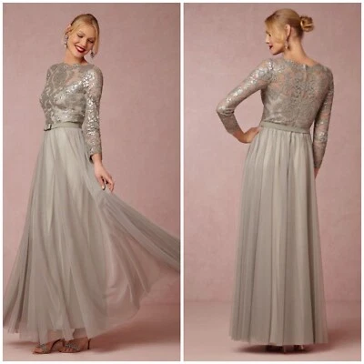 Tadashi Shoji Lucille Long Sleeve Sequin Gown Size 12 NWT