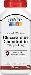 21st Century Glucosamine 500 mg and Chondroitin 400 mg Tablets, 180 Count