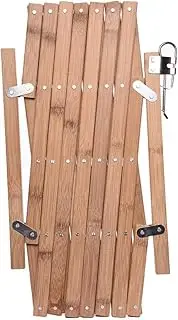 Wooden Pet Gate Retractable Adjustable Sliding Door Indoor Safety Fence for Dog Puppy Stairs (Assorted Color)