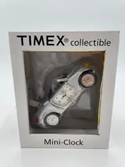 Timex Car Quartz Collectible Mini Clock Silver Porsche Car New Sealed