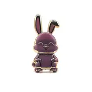 Practical Rabbit Trolley Lovely Mobile Phone Stand Adorable Bunny Finger Ring Lazy Bracket Accessories purple