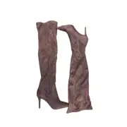Jessica Simpson Over the Knee Boot Abrine Black Side Pointed Toe Tall Boots 6.5M