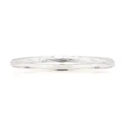 Sterling Silver 63x4mm Engraved Half Round Bangle