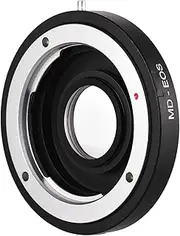 MD-EOS Lens Mount Adapter Ring with Corrective Lens for Minolta MD Lens to Fit for EOS EF Camera Focus Infinity Multicolor192 One Size