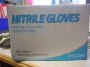 NEW 1000(case) Hi Glove Nitrile Gloves Size XL Powder-Free Multi-Purpose Blue