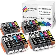 Cartridge Planet 20 Pack (4BK,4PBK,4C,4M,4Y) Compatible Ink for Canon PGI-525 CLI-526 PGI525 CLI526 for Canon IP4800 IP4850 IP4950 IX6550 MG5150 MG5250 MG5350 MG6150 MG6250 MG8150 MG8250 MX715 MX885..