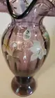 Fenton Glass Signed Joe Lynch Grapes And Vines Purple Vase