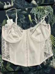 Cotton On Lily Lace Underwire Bustier Bra Sz 12 DD Sweet Pink Bnwt Acc634