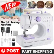 12 Stitches Mini Electric Sewing Machine Portable Overlock 2 Speeds Foot Pedal