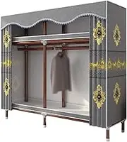 Cotton Portable Closets with Curtain Strong Portable Wardrobe Storage Space Saving Closet Quick and Easy to Assemble