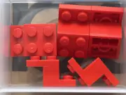 LEGO Parts - Red Bracket 3 x 2 x 1 1/3 - No 73562 - QTY 5