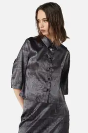 Ruined Mansion Satin Brocade Blouse