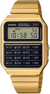 [Casio] CA500WEG-1A Calculator Gold Strap Unisex Adult Watch, Black Dial, 43.2 × 34.4 × 8.2 mm