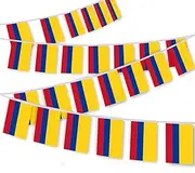30 PCS Colombia Flag String,33 FT Colombian National Bunting, Decor Banner for Outdoor Indoor Patio Yard Decoration