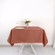 54" Terracotta SQUARE POLYESTER TABLECLOTH Wedding Party Catering Linens