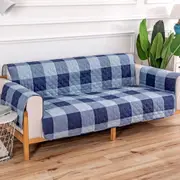 Classic Lattice Sofa Protectors Leather Couch Sofa Cover Furniture Slipcover Quilted Sofa Cover Living Room Home Decoration -Blue