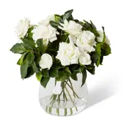 E Style Rose Garden-Alma Flower Vase Artificial Tabletop Decor 38cm White