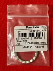 PANDORA Sterling Silver Faith Stackable Ring with White Enamel - 190884EN23-58