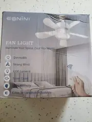 Ceiling Fan E27 Socket Fan with Dimmable Light Remote Controller 3 Speed